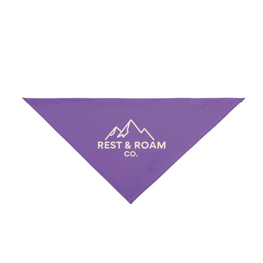 Rest & Roam Pet Bandana — Purple Triangle Dog Bandana