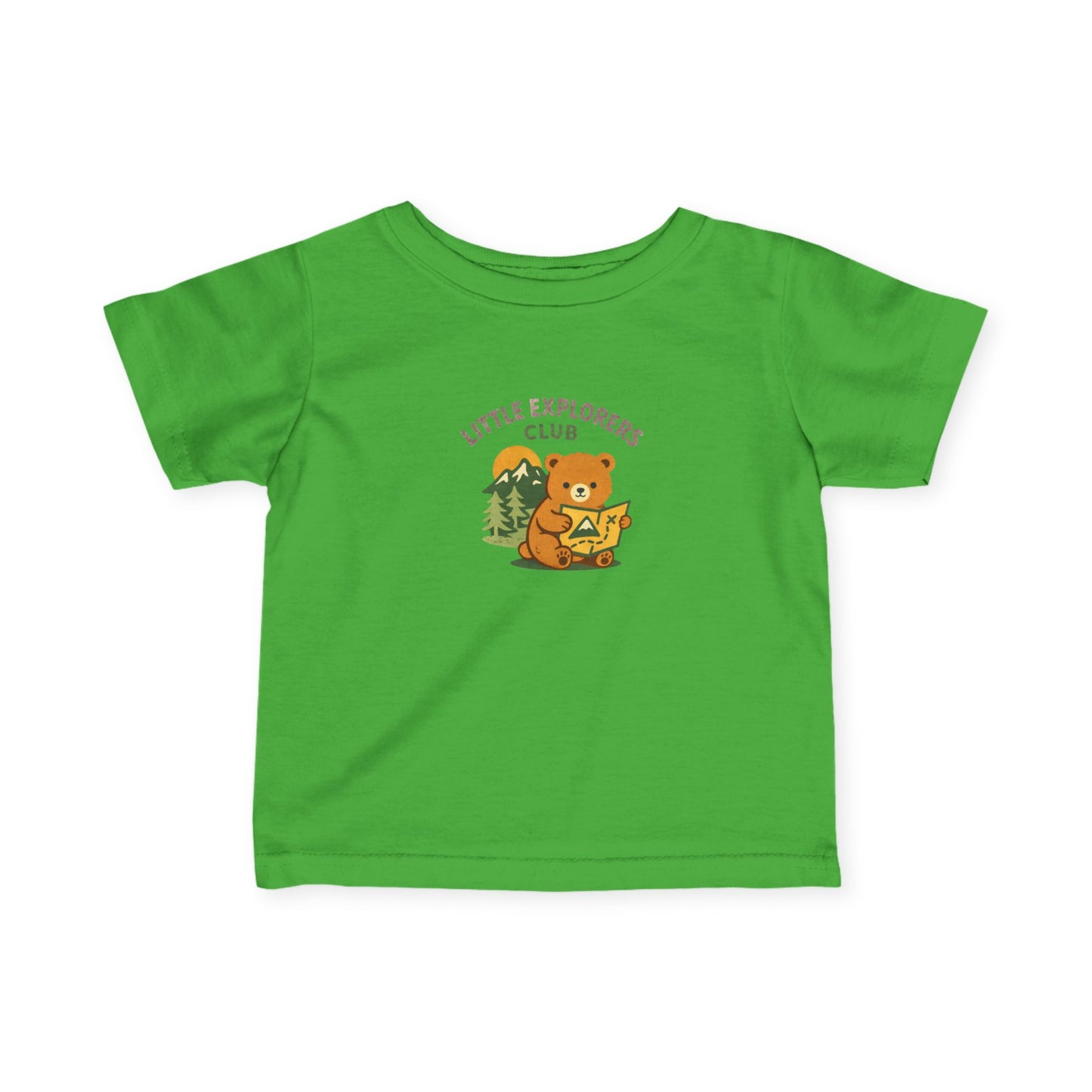Baby Short Sleeve Tee — "Little Explorers Club" Cub Camping