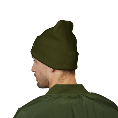 Embroidered Cuffed Knit Beanie