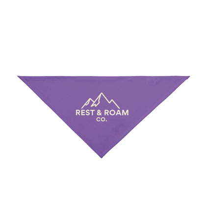 Rest & Roam Co. Pet Bandana — Purple Triangle Dog Bandana