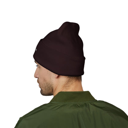 Embroidered Cuffed Knit Beanie