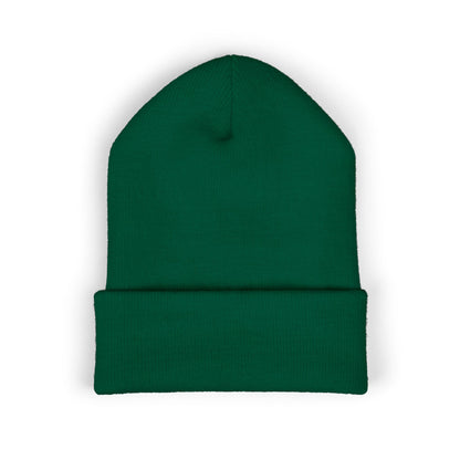 Embroidered Cuffed Knit Beanie