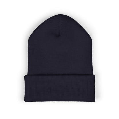 Embroidered Cuffed Knit Beanie