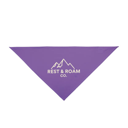 Rest & Roam Co. Pet Bandana — Purple Triangle Dog Bandana