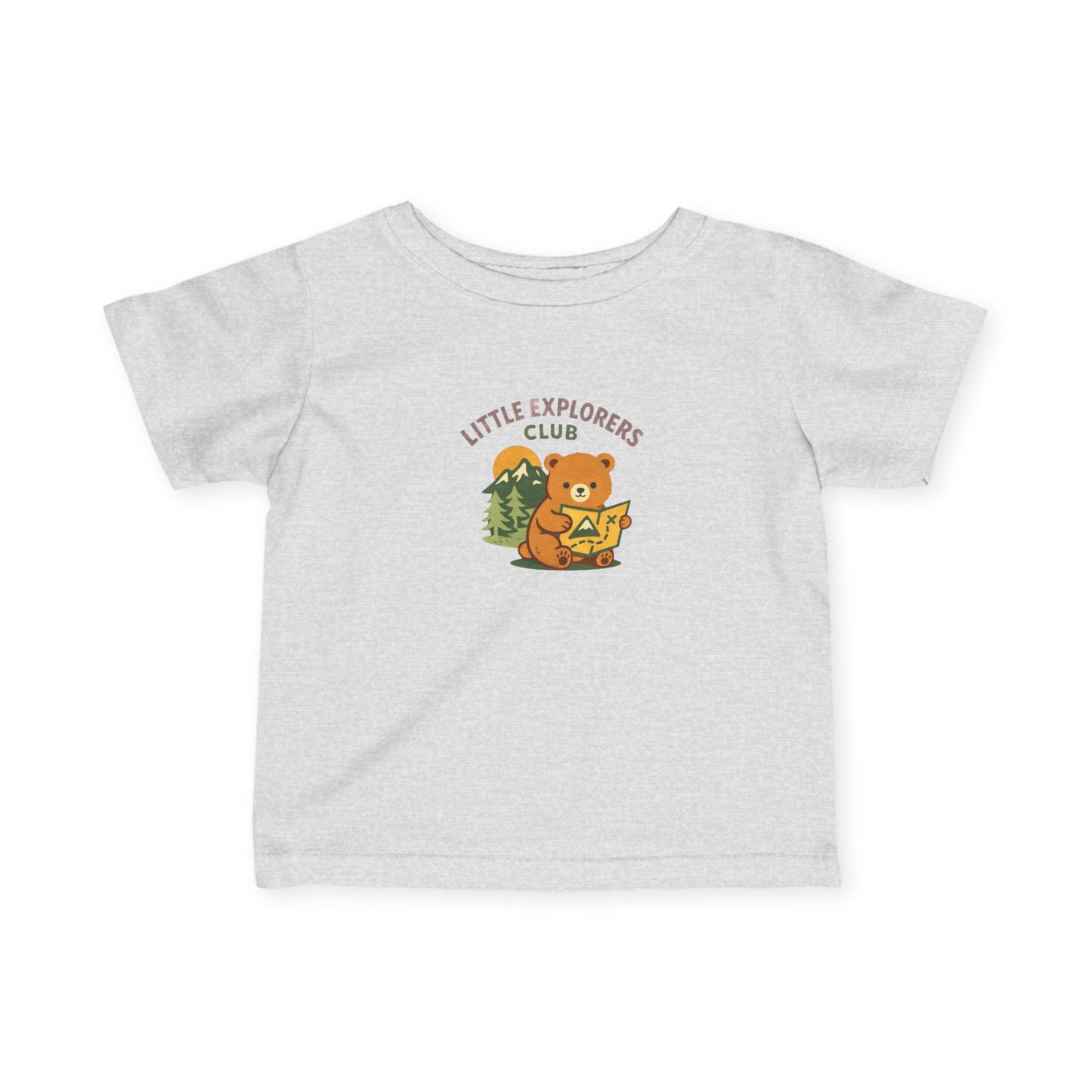Baby Short Sleeve Tee — "Little Explorers Club" Cub Camping