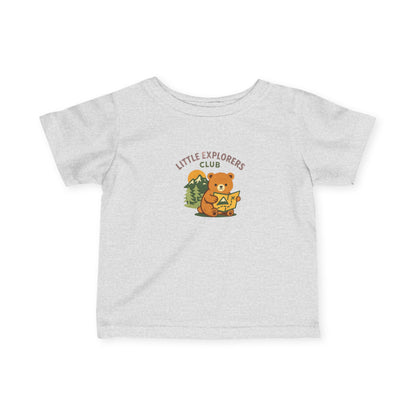 Baby Short Sleeve Tee — "Little Explorers Club" Cub Camping