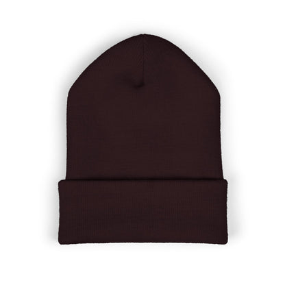 Embroidered Cuffed Knit Beanie