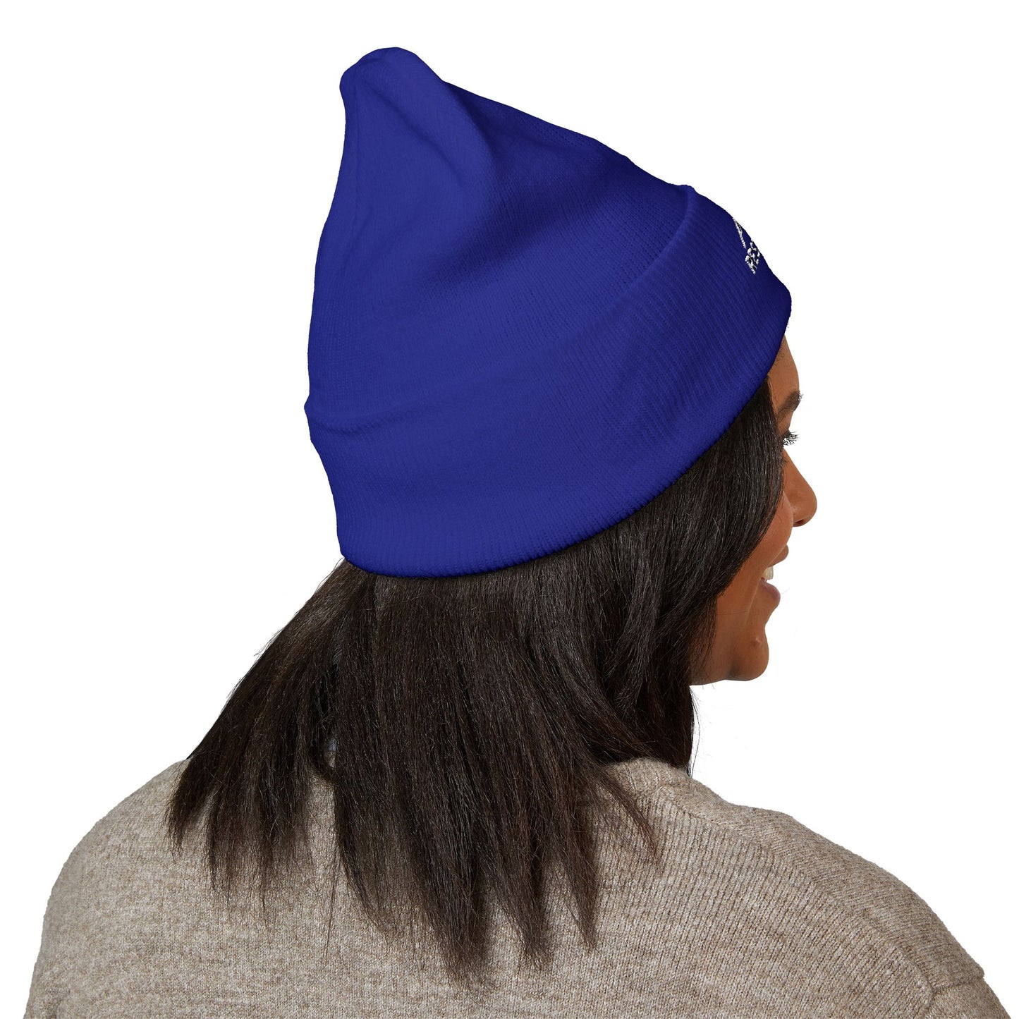 Embroidered Cuffed Knit Beanie