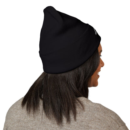 Embroidered Cuffed Knit Beanie