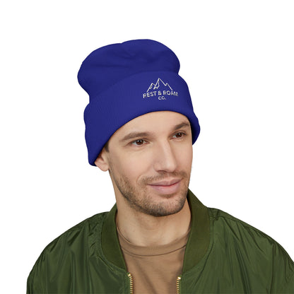 Embroidered Cuffed Knit Beanie